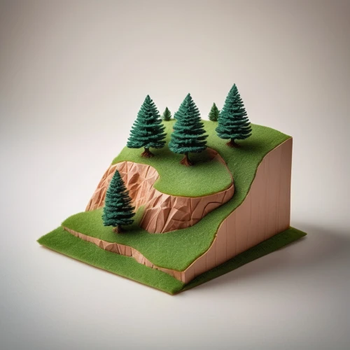 trees with stitching,miniature house,mountain slope,coniferous forest,green folded paper,terrain,wooden mockup,mountainous landforms,3d mockup,isometric,low-poly,landform,mountainside,clay packaging,small landscape,mushroom landscape,house in the forest,small tree,temperate coniferous forest,mountain scene,Photography,General,Cinematic