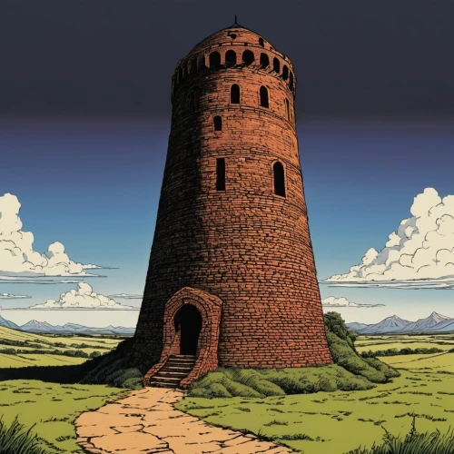 stone tower,watchtower,watertower,dovecote,fairy chimney,tower,stone towers,brick-kiln,peter-pavel's fortress,water tower,tower of babel,knight's castle,lookout tower,summit castle,blockhouse,batemans tower,observation tower,round house,silo,towers,Illustration,Vector,Vector 14