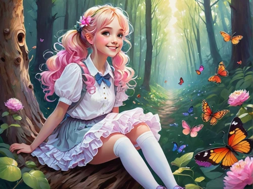 rosa 'the fairy,fairy tale character,fairy forest,little girl fairy,flower fairy,garden fairy,rosa ' the fairy,alice,fairy,faerie,fairy world,girl in flowers,wonderland,alice in wonderland,fantasy picture,fae,springtime background,spring background,faery,fairy queen,Illustration,Abstract Fantasy,Abstract Fantasy 18