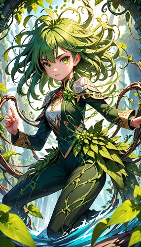 medusa gorgon,medusa,rusalka,monsoon banner,tiki,green aurora,green wallpaper,emerald lizard,patrol,anahata,green dragon,dryad,emerald,magna,sword lily,flora,alm,fae,background ivy,quetzal,Anime,Anime,General