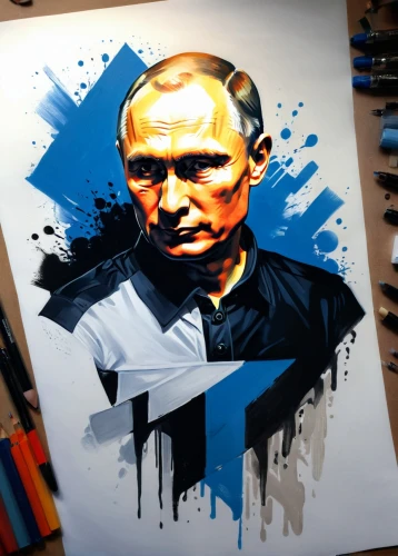 putin,vladimir,wpap,hand painting,chalk drawing,blue painting,adobe illustrator,painting,art painting,painting technique,moscow watchdog,vector illustration,vector art,photo painting,illustrator,painting work,art paint,fabric painting,hand-painted,world digital painting,Conceptual Art,Fantasy,Fantasy 03