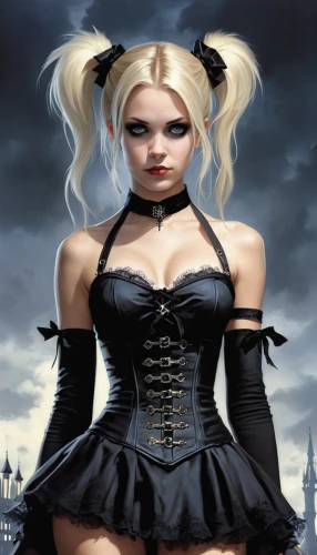 gothic woman,halloween black cat,gothic fashion,black cat,gothic style,gothic portrait,gothic,gothic dress,goth woman,harley quinn,vampire woman,vampire lady,dark gothic mood,corset,harley,dark angel,bodice,female doll,femme fatale,alice,Conceptual Art,Fantasy,Fantasy 29