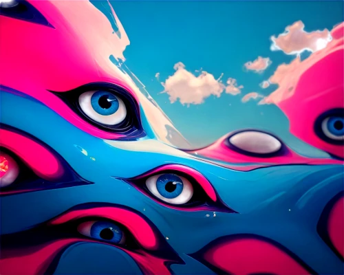 panoramical,swirls,abstract eye,flamingos,blobs,dolphin background,pink octopus,abstract cartoon art,sea-life,squid game,eyeball,acid lake,art background,frog background,dribbble,flamingoes,underwater background,neon ghosts,abstract background,background abstract,Illustration,Realistic Fantasy,Realistic Fantasy 44