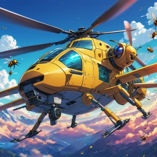 ambulancehelikopter,eurocopter,rescue helicopter,helicopters,trauma helicopter,rotorcraft,chopper,helicopter,bell 214,helicopter pilot,hiller oh-23 raven,bell 206,police helicopter,gyroplane,bell 212,mil mi-2,air rescue,westland terrier,fire-fighting helicopter,harbin z-9,Illustration,Japanese style,Japanese Style 03