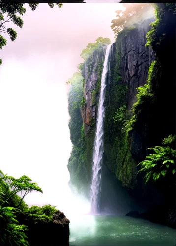 wasserfall,green waterfall,waterfall,waterfalls,water fall,a small waterfall,water falls,brown waterfall,landscape background,falls,cartoon video game background,cascading,bridal veil fall,ash falls,background view nature,natural scenery,3d background,the natural scenery,falls of the cliff,water mist,Conceptual Art,Fantasy,Fantasy 12