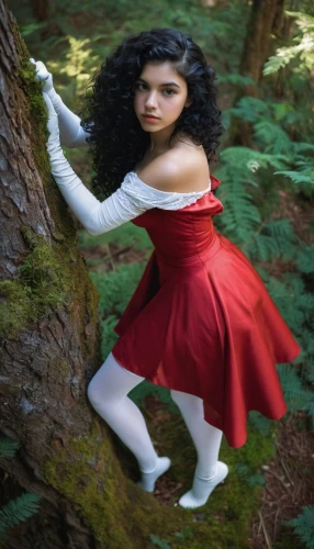 ballerina in the woods,red riding hood,little red riding hood,fae,faerie,girl in red dress,rosa 'the fairy,enchanted forest,faery,man in red dress,forest clover,fairy tale character,fairy forest,forest moss,dryad,red tunic,digital compositing,girl with tree,image manipulation,rosa ' the fairy,Conceptual Art,Fantasy,Fantasy 18