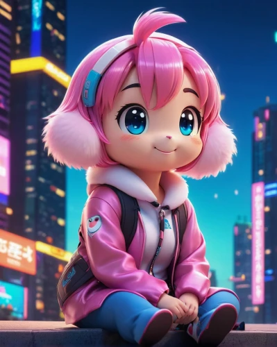 cute cartoon character,harajuku,kawaii,chibi,chibi girl,lux,luka,kawaii girl,cute cartoon image,nora,cg artwork,city ​​portrait,dusk background,pubg mascot,kawaii panda,naginatajutsu,bulli,meteora,anime cartoon,kosmea,Conceptual Art,Sci-Fi,Sci-Fi 26