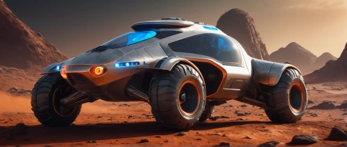 futuristic car,mars rover,concept car,moon vehicle,3d car model,audi e-tron,scarab,moon car,new vehicle,volkswagen beetlle,mission to mars,all-terrain vehicle,land vehicle,martian,off-road car,hydrogen vehicle,mars probe,subaru rex,erbore,atv,Illustration,Abstract Fantasy,Abstract Fantasy 01