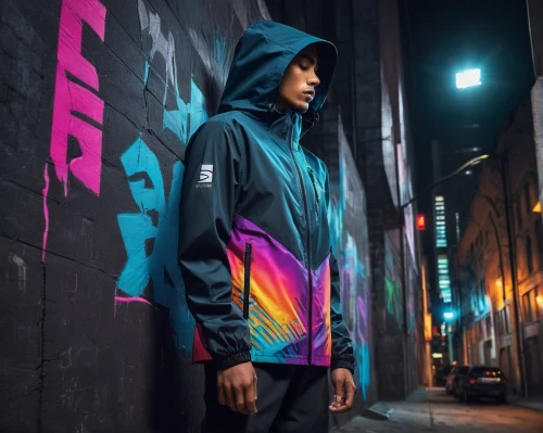 windbreaker,product photos,north face,apparel,hoodie,adidas,tracksuit,neon arrows,parka,colorful light,high-visibility clothing,gradient effect,multi color,puma,80's design,multi-color,ultraviolet,techno color,street fashion,aura,Illustration,Paper based,Paper Based 05
