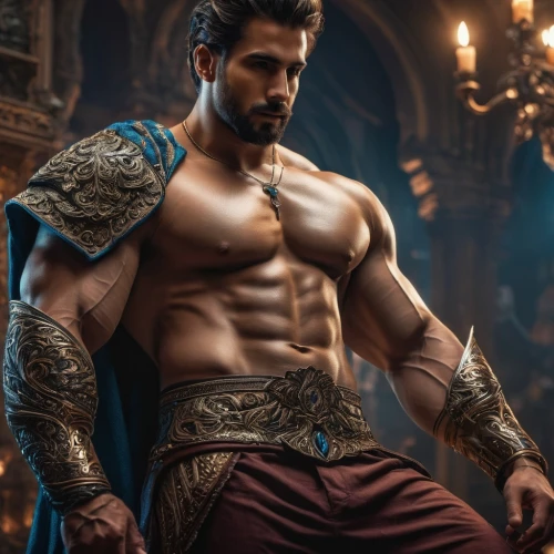 aladin,hercules,aladha,male character,sultan,gladiator,cent,greek god,persian,king arthur,breastplate,male elf,aquaman,fantasy warrior,chest,hercules winner,roman,poseidon,warlord,muscled,Photography,General,Fantasy