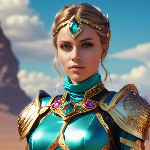 female warrior,cleopatra,symetra,artemisia,nova,athena,arabian,goddess of justice,blue enchantress,sterntaler,warrior woman,monsoon banner,fantasy woman,show off aurora,merzouga,elsa,petra,lakshmi,mara,portrait background,Photography,General,Realistic