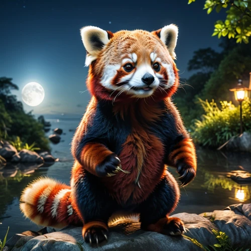 red panda,anthropomorphized animals,chestnut tiger,madagascar,north american raccoon,cute animal,raccoon,bamboo flute,mozilla,digital compositing,ring-tailed,bamboo,cute animals,conker,firefox,mustelid,animal film,raccoon dog,chestnut animal,full hd wallpaper