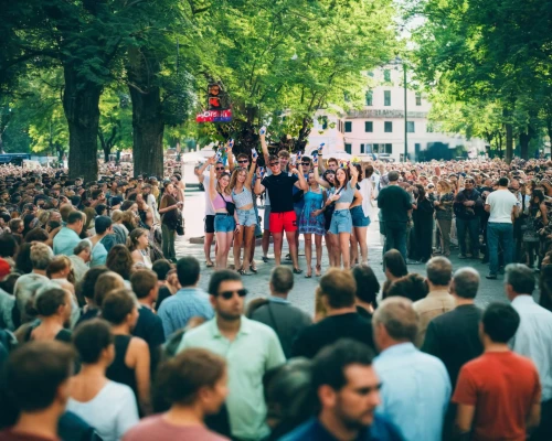 crowd of people,crowd,sint rosa festival,crowds,concert crowd,the crowd,street party,champ de mars,crowded,netherlands-belgium,achtung schützenfest,music festival,pride parade,fête,human chain,open air,audience,demonstration,festival,village festival