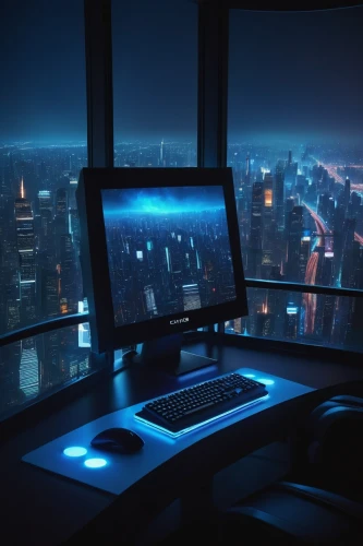 computer desk,blur office background,desktop computer,computer workstation,computer monitor,computer screen,computer room,modern office,the computer screen,desk,night administrator,working space,office desk,apple desk,fractal design,monitors,workstation,computer,computer art,desk top,Illustration,Realistic Fantasy,Realistic Fantasy 18