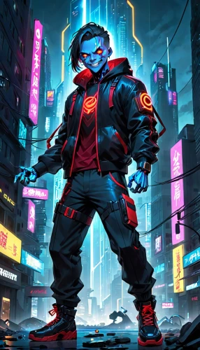 cyberpunk,cyber,electro,hk,renegade,cyber glasses,futuristic,ninja,dystopian,gangstar,sci fiction illustration,cyborg,shanghai,atom,cg artwork,wuhan''s virus,chi,dystopia,3d man,enforcer,Anime,Anime,General