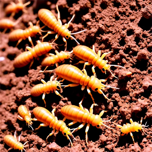 mound-building termites,centipede,termite,anthill,cutworms,springtail,fire ants,ants,larvae,earwigs,caterpillars,red bugs,desert coral,mites,caridean shrimp,darkling beetles,lasius brunneus,larva,crawling,homarus,Illustration,Retro,Retro 06