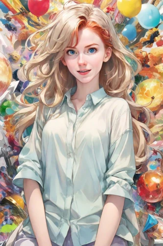 mermaid background,girl with speech bubble,the blonde in the river,salt water taffy,goldfish,girl with a dolphin,rapunzel,blond girl,world digital painting,alice,plastic arts,wonderland,nemo,painter doll,candy island girl,alice in wonderland,blonde girl,little mermaid,marina,portrait background,Digital Art,Anime