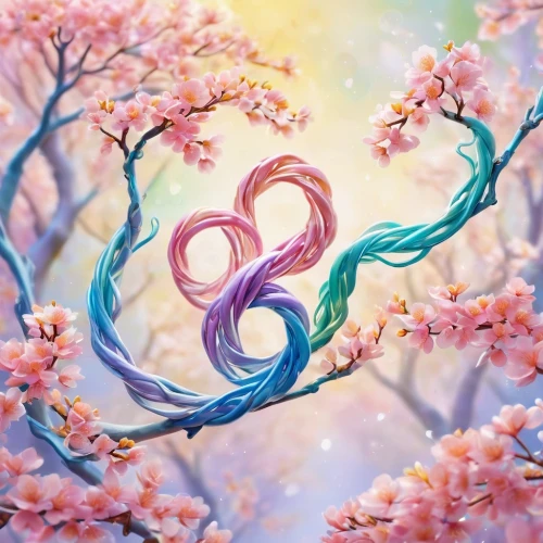 heart swirls,heart flourish,heart and flourishes,floral heart,sakura wreath,flower background,spring background,japanese floral background,heart background,elven flower,intertwined,love symbol,spiral background,japanese sakura background,flourishing tree,sakura branch,spring leaf background,mermaid background,flowers png,floral background,Illustration,Japanese style,Japanese Style 01