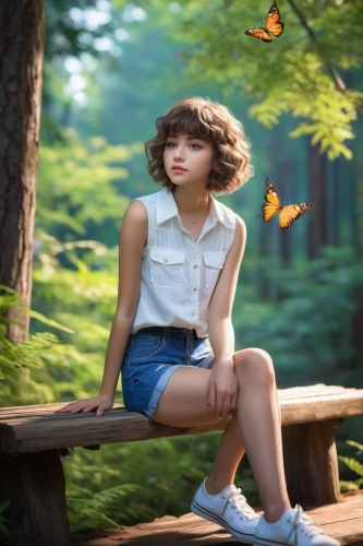 butterfly isolated,butterfly background,isolated butterfly,girl with tree,julia butterfly,child in park,little girl in wind,girl in a long,butterfly green,relaxed young girl,girl sitting,girl and boy outdoor,child fairy,photoshoot butterfly portrait,forest background,children's background,little girl fairy,butterflies,lepidopterist,butterfly,Illustration,Retro,Retro 02
