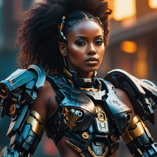 warrior woman,female warrior,beautiful african american women,african american woman,cyborg,steampunk,black models,breastplate,fantasy warrior,cyberpunk,black women,tiana,cleopatra,alien warrior,african woman,fantasy woman,maria bayo,african-american,armour,knight armor,Photography,General,Fantasy