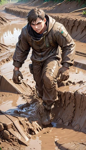 mud,mud wrestling,mud wall,muddy,mud village,clay soil,pile of dirt,moist sand,clay floor,obstacle race,sand bucket,mud bogging,dirt,puddles,clay,puddle,sandpit,head stuck in the sand,all-terrain,sumo wrestler,Anime,Anime,General