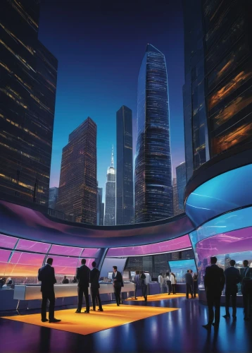 futuristic art museum,futuristic architecture,doha,sky space concept,futuristic landscape,business district,financial world,smart city,city scape,electronic signage,financial district,marina bay,qatar,stock exchange broker,property exhibition,hong kong,harbour city,chongqing,neon human resources,costanera center,Illustration,Realistic Fantasy,Realistic Fantasy 32