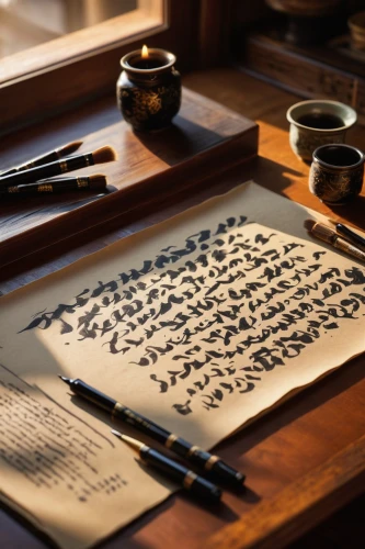 calligraphy,calligraphic,learn to write,to write,writing pad,write,writing implement,parchment,paper scroll,guestbook,writing-book,writing desk,handwriting,writing instrument accessory,manuscript,writing implements,writing,confucius,write down,writing or drawing device,Illustration,Realistic Fantasy,Realistic Fantasy 32