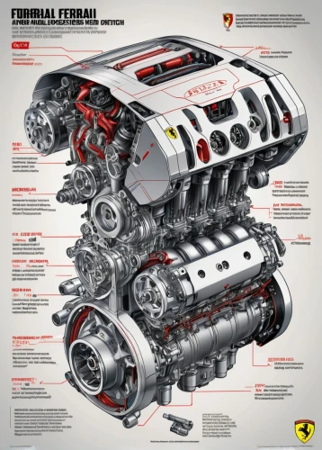 internal-combustion engine,ferrari america,ferrari s.p.a.,4-cylinder,ferrari monza,automotive engine timing part,ferrari roma,8-cylinder,ferrari f430 challenge,ferrari 328,car engine,super charged engine,ferrari 348,race car engine,engine,automotive fuel system,ferrari gg50,ferrari f355,chevrolet task force,abarth,Unique,Design,Infographics