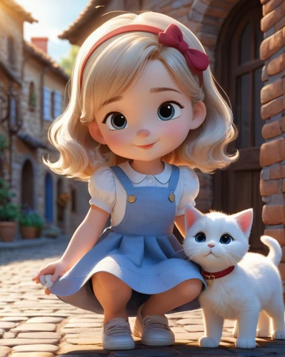 cute cartoon character,white cat,fairy tale character,alice,disney character,little boy and girl,heidi country,elsa,laika,doll cat,ragdoll,cinderella,fairy tale icons,figaro,3d fantasy,oz,rapunzel,dolly cart,girl with dog,snow white,Unique,3D,3D Character