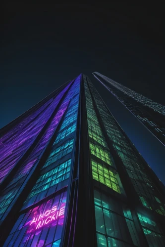 colored lights,skyscraper,glass facades,pc tower,office buildings,abstract corporate,glass building,colorful light,blur office background,the skyscraper,urban towers,glass facade,skyscrapers,colorful city,tall buildings,electric tower,high rises,tetris,high-rises,high-rise building,Conceptual Art,Sci-Fi,Sci-Fi 18