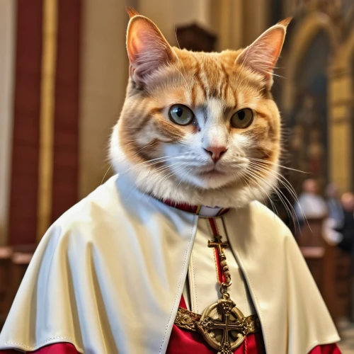 metropolitan bishop,nuncio,red tabby,vestment,the abbot of olib,cat image,bishop,napoleon cat,cat european,priest,rompope,high priest,pope,eucharist,mayor,choir master,priesthood,the order of cistercians,auxiliary bishop,sermon,Photography,General,Realistic