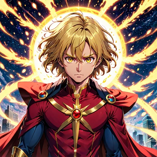 captain marvel,emperor,phoenix,leo,christ star,emperor of space,alexander,the archangel,violet evergarden,mercy,sun god,power icon,nero,the ruler,the son of lilium persicum,hero,togra,figure of justice,knight star,king,Anime,Anime,Realistic
