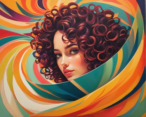 merida,oil painting on canvas,colorful spiral,curlicue,oil painting,art painting,meticulous painting,boho art,oil on canvas,girl in a wreath,medusa,transistor,girl portrait,mystical portrait of a girl,young woman,girl with a wheel,painting technique,swirling,artist color,portrait of a girl,Conceptual Art,Daily,Daily 12