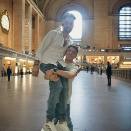 grand central terminal,grand central station,couple goal,pre-wedding photo shoot,father-son,man love,piggyback,father son,photo shoot for two,roller skating,amtrak,gay love,ny,aggressive inline skating,father and son,skating,tall man,markler,dad and son,tiny people