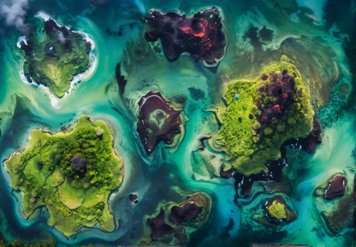 atoll from above,floating islands,uninhabited island,archipelago,fjord,coral reef,underwater landscape,artificial islands,long reef,terraforming,islands,an island far away landscape,kei islands,artificial island,atoll,polynesia,acid lake,island of fyn,lavezzi isles,bora bora,Conceptual Art,Oil color,Oil Color 02