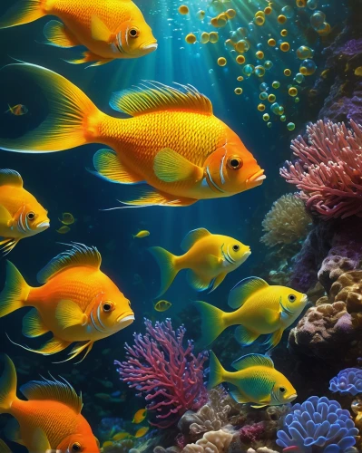 coral reef fish,sea animals,sea life underwater,ornamental fish,school of fish,aquarium fish feed,aquarium fish,marine fish,aquatic animals,underwater fish,wrasses,tropical fish,coral reefs,marine life,marine diversity,underwater world,aquarium decor,golden angelfish,discus fish,coral reef,Illustration,Realistic Fantasy,Realistic Fantasy 03