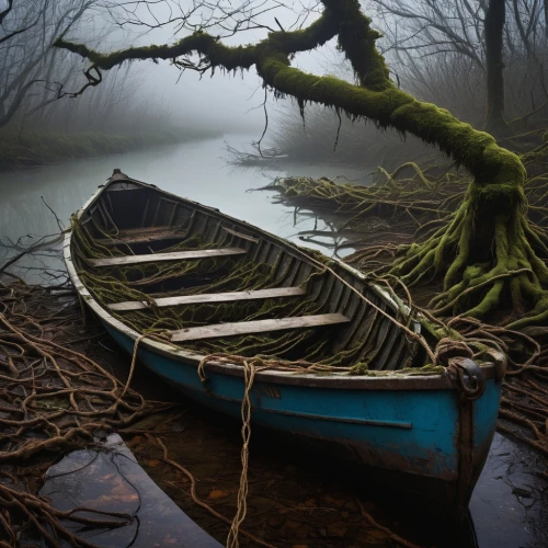 abandoned boat,boat landscape,wooden boat,boat wreck,old boat,rotten boat,sunken boat,rowboat,row boat,backwater,fallen trees on the,rowboats,old wooden boat at sunrise,row-boat,viking ship,wooden boats,fallen tree,foggy landscape,canoes,eastern mangroves,Illustration,Japanese style,Japanese Style 16