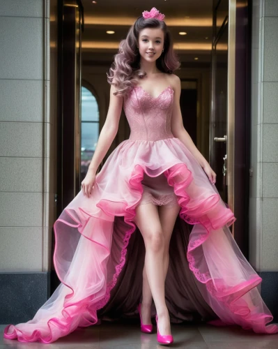 hoopskirt,quinceanera dresses,quinceañera,pink lady,ball gown,crinoline,overskirt,cosplay image,debutante,bridal party dress,princess sofia,bridal clothing,clove pink,doll dress,fairy queen,rosa ' the fairy,rosa 'the fairy,scarlet witch,fuchsia,haute couture