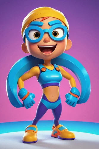 cartoon ninja,female swimmer,mascot,swimming goggles,the mascot,3d man,kid hero,mini e,motorella,cute cartoon character,wall,smurf figure,3d model,super heroine,tangelo,tara,muscle woman,ung,female runner,umberella,Unique,3D,3D Character