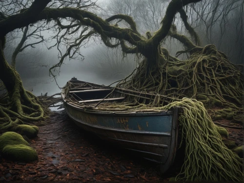 abandoned boat,boat landscape,rotten boat,boat wreck,uprooted,ship wreck,swampy landscape,shipwreck,crooked forest,fallen trees on the,sunken ship,old boat,sunken boat,fallen tree,gnarled,ghost ship,wooden boat,bayou,pea soup,adrift,Photography,Fashion Photography,Fashion Photography 09