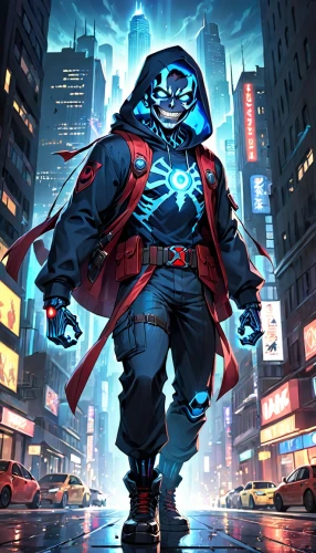 cyberpunk,superhero background,atom,cg artwork,superhero,electro,comic hero,sci fiction illustration,superhero comic,super hero,daredevil,hk,supervillain,pedestrian,3d man,cyborg,engineer,metropolis,dystopian,renegade,Anime,Anime,General