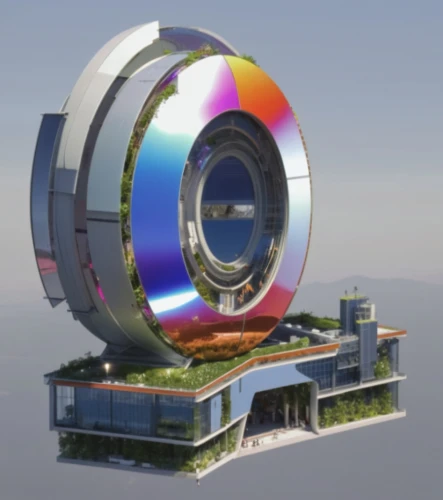 cyclocomputer,solar cell base,ball bearing,3d bicoin,gyroscope,torus,3d rendering,hub,futuristic architecture,rotating beacon,electric tower,circular puzzle,futuristic art museum,largest hotel in dubai,electric arc,hamster wheel,circular,3d render,render,cd-rom,Photography,General,Realistic