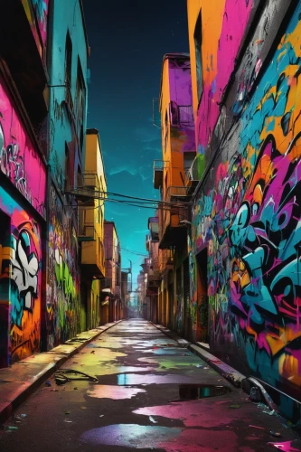 laneway,alleyway,colorful city,graffiti art,alley,fitzroy,vivid sydney,sydney australia,alley cat,melbourne,urban street art,graffiti,urban art,world digital painting,background colorful,urban landscape,city scape,streetart,blind alley,intense colours,Photography,Artistic Photography,Artistic Photography 05