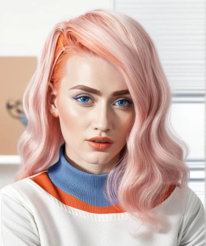 pink hair,peach color,poppy seed,popart,pink beauty,salmon color,natural pink,white-pink,coral,peach,pale,rose gold,trend color,poppy,peach rose,cotton candy,chainlink,light pink,pixie-bob,ragdoll