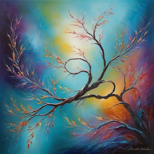 colorful tree of life,flourishing tree,the branches of the tree,celtic tree,oil painting on canvas,painted tree,tree of life,watercolor tree,the branches,branches,magic tree,tree branches,art painting,boho art,abstract painting,branching,tangerine tree,burning bush,branched,autumn tree,Conceptual Art,Daily,Daily 32