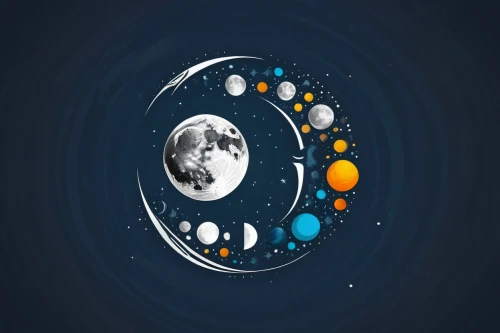 moon and star background,space art,galilean moons,yinyang,orbiting,moon phase,pluto,lunar,planetary system,moons,moon,jupiter moon,solar system,little planet,small planet,space,copernican world system,icon magnifying,spacefill,astronautics,Unique,Design,Logo Design