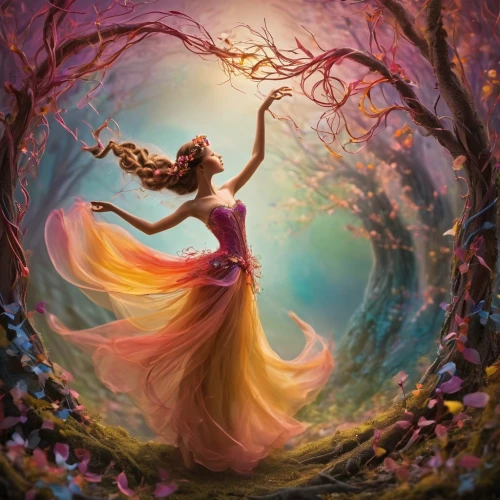 faerie,faery,ballerina in the woods,fantasy picture,fae,fairies aloft,dryad,the enchantress,fantasy art,rapunzel,fairy queen,mystical portrait of a girl,rosa 'the fairy,fairy forest,forest of dreams,girl with tree,fantasy woman,enchanted forest,fantasy portrait,fairy world,Illustration,Realistic Fantasy,Realistic Fantasy 02