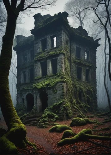 ghost castle,abandoned place,abandoned places,witch's house,abandoned house,house in the forest,haunted castle,witch house,haunted house,abandoned,the haunted house,lost place,lostplace,lost places,ancient house,abandoned building,haunted forest,creepy house,ruin,ruins,Art,Artistic Painting,Artistic Painting 09