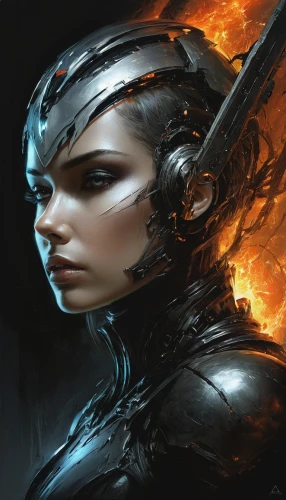 female warrior,katniss,dark elf,swordswoman,darth talon,warrior woman,sci fiction illustration,fantasy portrait,heroic fantasy,fantasy art,world digital painting,huntress,jaya,head woman,fantasy warrior,digital painting,swath,gara,black widow,cyborg,Conceptual Art,Fantasy,Fantasy 12