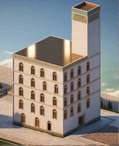 model house,3d rendering,french building,3d model,render,renaissance tower,3d render,industrial building,grain plant,flour mill,city mosque,peter-pavel's fortress,3d rendered,new town hall,mosque,big mosque,brewery,medieval castle,scale model,star mosque,Photography,General,Realistic